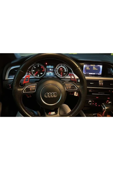 YıldızTuning Audi A6 C7 F1 Paddle Shifter Kırmızı Renk Küçük Boy 2012-2017 - 2