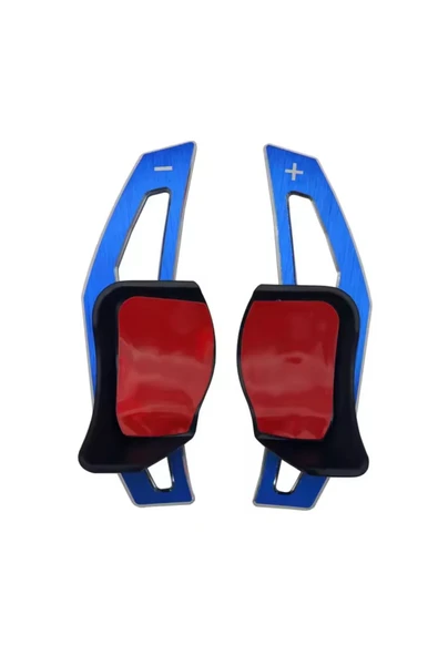 YıldızTuning Golf 5 6 Passat B6 B7 CC Scirocco Beetle Mavi Direksiyon F1 Kulakçık Vites Mini ürün görseli 1