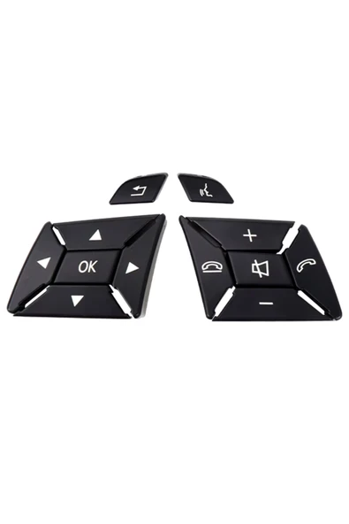 YıldızTuning Mercede  E Serisi W212 Direksiyon Tuş Kaplaması Siyah 2013-2016 - Resim 5