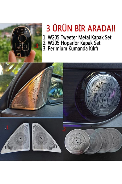 vagparts W205 Tweeter Kapakları Burmester - W205 Aksesuar Krom Anahtar - 1