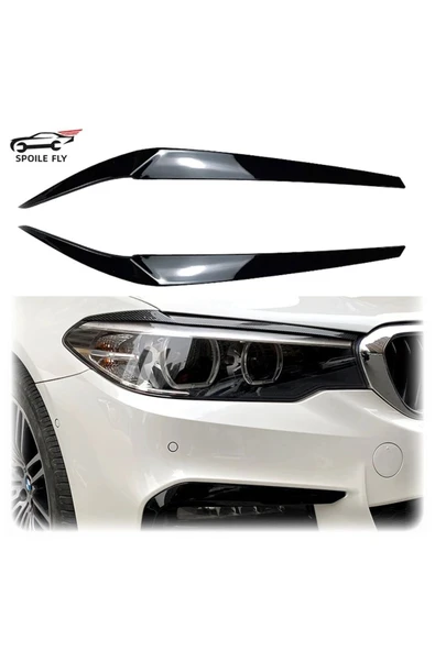 YıldızTuning Bmw G30 Far Üstü Piano Black Siyah Kaplama Kaşı - 1