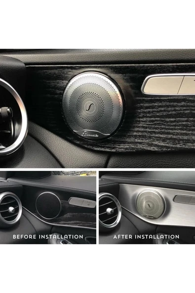 YıldızTuning Mercedes Burmester Haporlör Tweeter Kapakları Set W205 2015-2021 - Resim 2