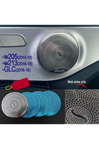 YıldızTuning Mercedes Burmester Hoparlör Kapakları W205 W213 Glc - 1
