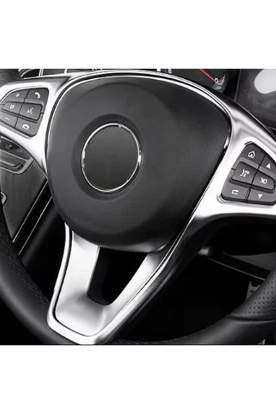 YıldızTuning Mercedes B W246 Direksiyon Tuş Çerçevesi Krom  2015-2018 - 3