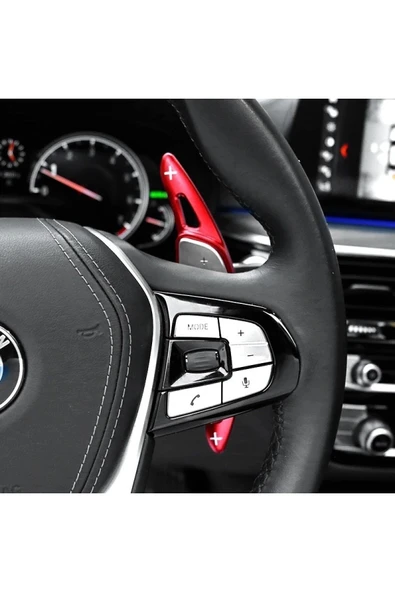 YıldızTuning Bmw 6 Serisi G32 F1 Direksiyon Kulakçık Kırmızı Renk - Resim 3