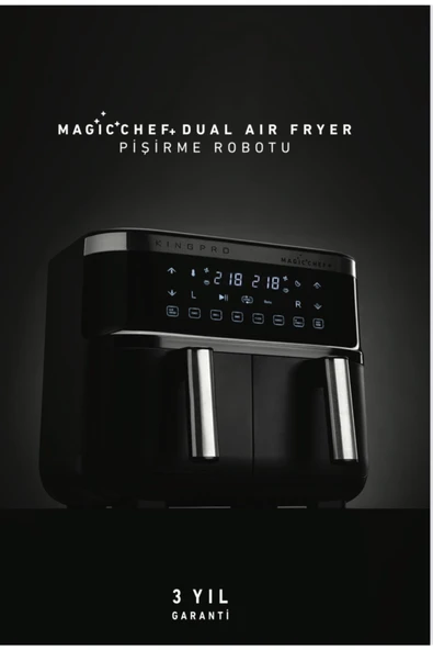 King Pro Kyf32 Magıcchef Plus Dual Air Fryer Pişirme Robotu ürün görseli