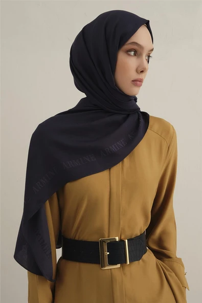 Logo Bordürlü Pamuk İpek Şal 1 - Resim 2