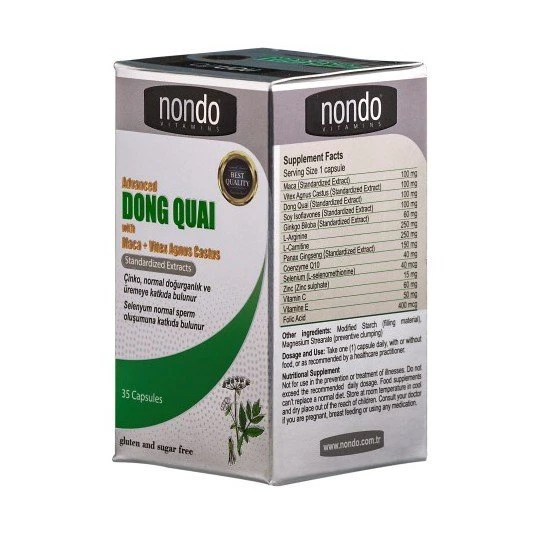 Nondo Advanced Dong Quai With Maca + Vitex Agnus Castus 35 Kapsül ürün görseli