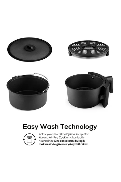 Karaca Air Pro Cook Xl 2 In 1 Konuşan Airfryer Rosegold 4 Kişilik - Resim 8