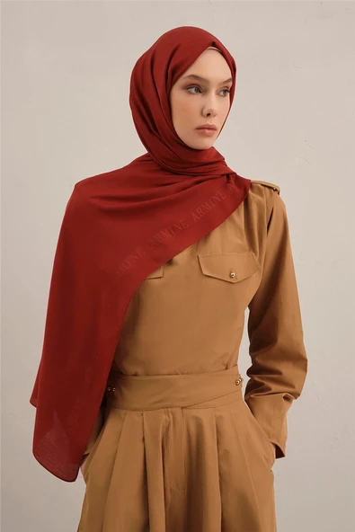 Logo Bordürlü Pamuk İpek Şal 1 - 7