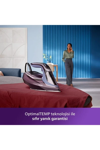 Philips Dst8021/30 Buharlı Ütü , Mor , 300 ml Su , 240 gram Turbo Buhar - Resim 4