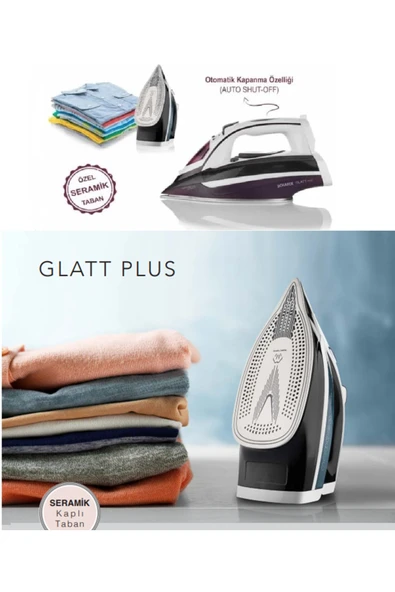 Schafer Glatt Plus Buharlı Ütü-mor 2600 W Geniş Hazne - 1
