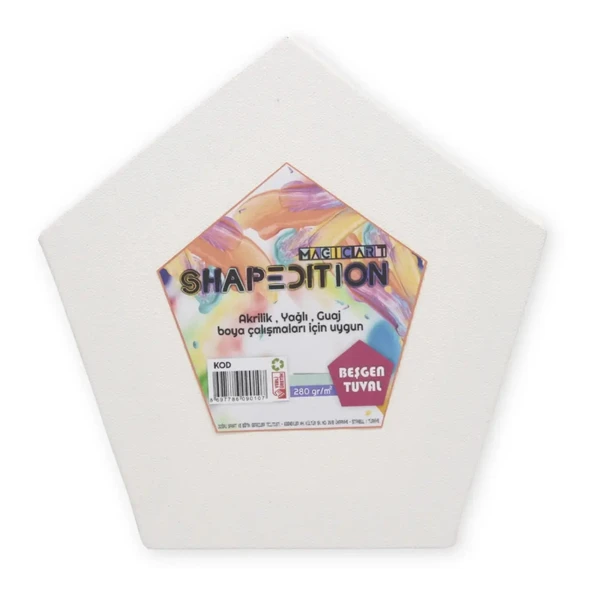 Supertrend Shapedition Beşgen Tuval 40 cm. - 1
