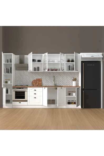 390 cm %100 MDF Greena White Mutfak Dolabı - 2