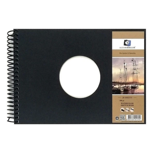 Supertrend Watercolor Sketchbook Sert Kapak Spiralli Sulu Boya Defteri 300 gr. A4 20 yaprak ürün görseli 1