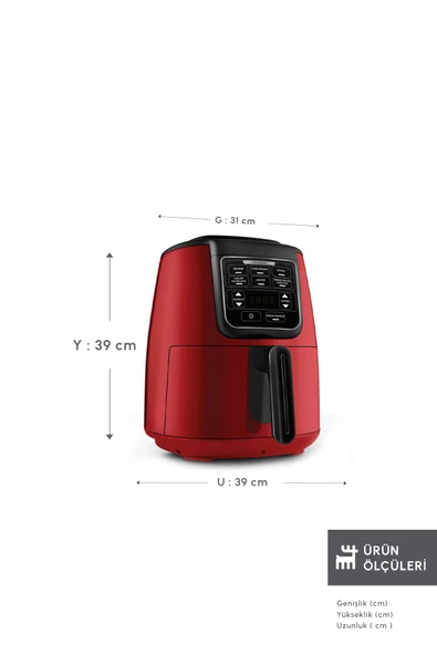 Karaca Air Pro Cook Köz XL Airfryer Fritöz Ruby 4 Kişilik - 2