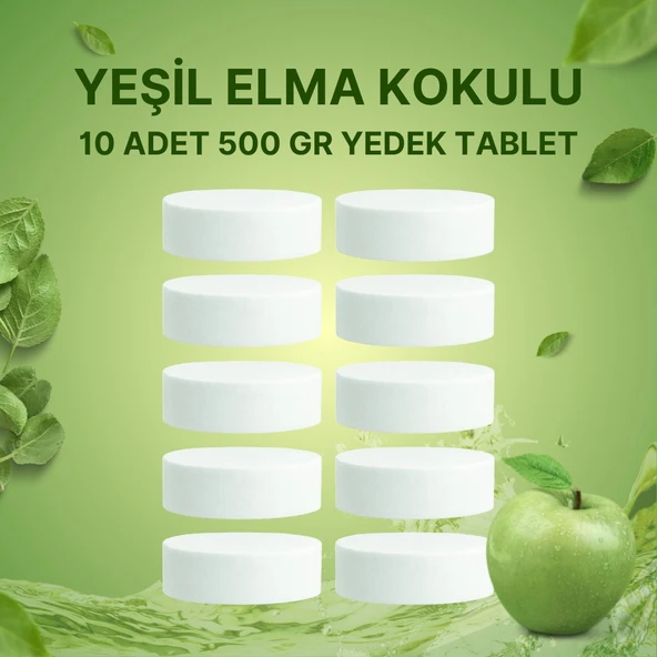 5 Adet 2x500 gr Nem Alıcı Rutubet Ve Küf Önleyici Yedek Tablet Yeşil Elma ürün görseli