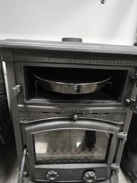 Flame Stove FS-11YKAK Sirius Maxi Yan Kapaklı Fırınlı Döküm Soba - Resim 2