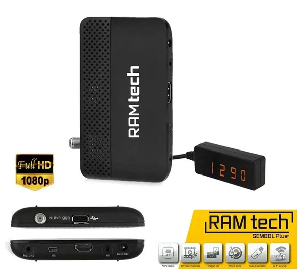 Ramtech Sembol Plus+ Uydu Alıcı Mini Full Hd Wifi Destekli