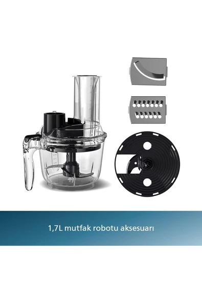 Philips HR2695/01 Blender Seti 5000 Serisi, 1200W, 0,5L Kapasiteli 1,7L Mutfak Robotu Aksesuarı ürün görseli