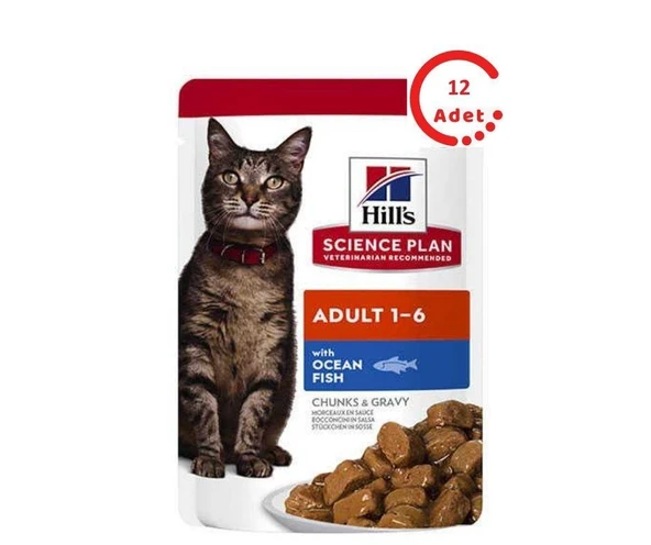 Hills Gravy Okyanus Balıklı Yetişkin Kedi Konservesi 85 Gr x 12 Adet ürün görseli 1