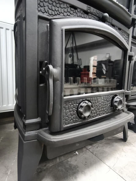 Flame Stove FS-11YKAK Sirius Maxi Yan Kapaklı Fırınlı Döküm Soba - Resim 3
