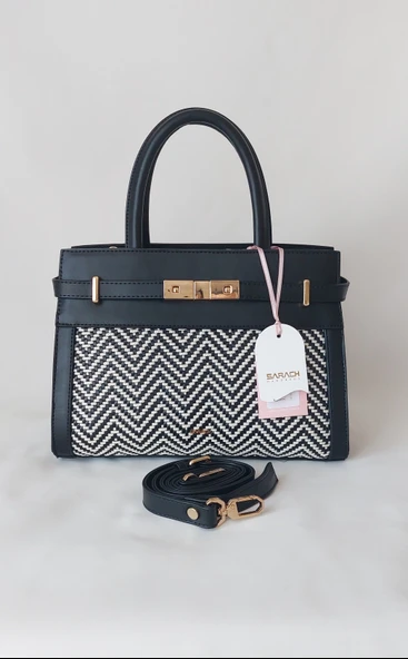 252SV821 Model Sarach Marka Siyah Renk El ve Omuz Çantası