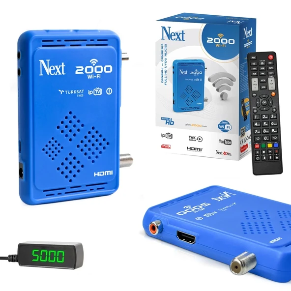 Next 2000 Wı-fı Uydu Alıcı Mini Full Hd Dahili Wifi Iptv Wifi Youtube ürün görseli 1