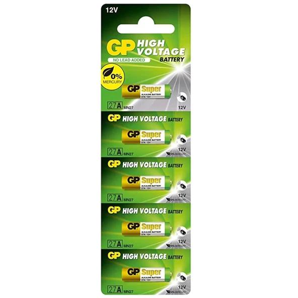 Gp Pil 27a İnce 12v Alkalin 5li Paket