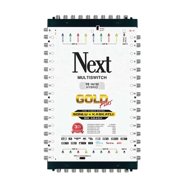 Next Multiswitch Sonlu Kaskatlı Bir Arada Uydu Santral 10/32 Hybrid ürün görseli 1