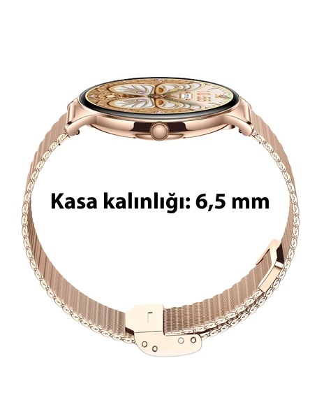 Logia Ultra Thin Femme 48mm Çelik Kasa Metal Kordon Akıllı Saat - 10