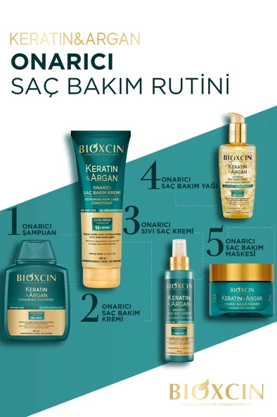 Bioxcin Keratin & Argan Onarıcı Saç Bakım Maskesi 225 ml - Yıpranmış Ve Hassas Saçlar Botoks Etkili - 8