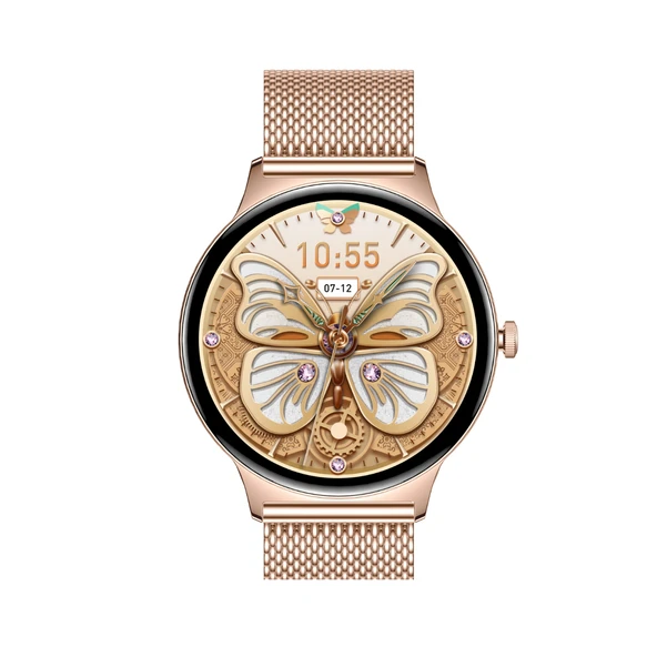 Logia Ultra Thin Femme 48mm Çelik Kasa Metal Kordon Akıllı Saat - 7