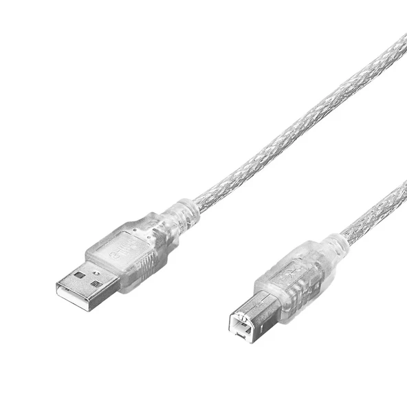 Ramtech Yazıcı Kablosu Usb Şeffaf 5 Metre