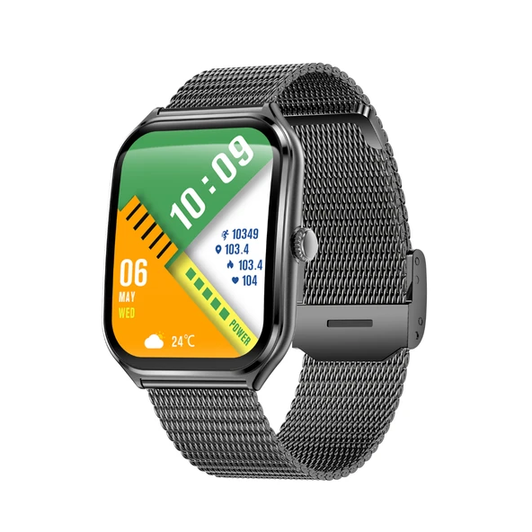 Logia Ultra Thin Edge 48mm Çelik Kasa Metal Kordon Akıllı Saat - 7