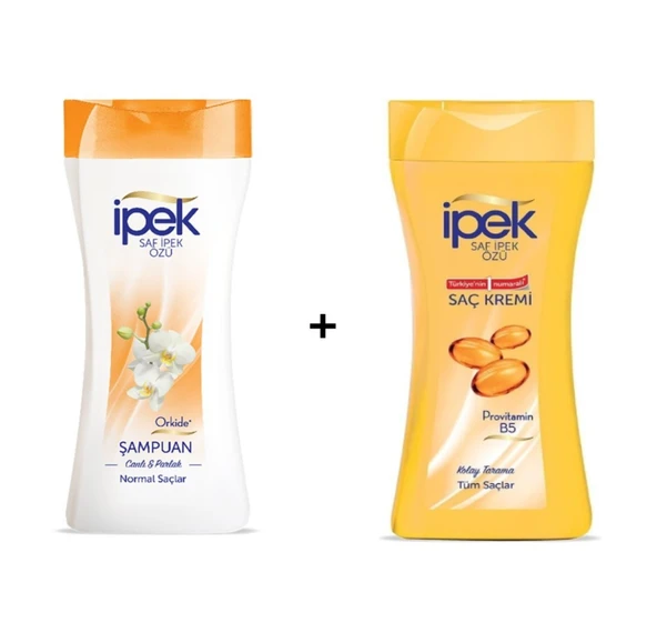 İpek Orkide Canlı & Parlak Şampuan 480 Ml + İpek Saç Kremi 480 Ml--2'Li Set ürün görseli 1