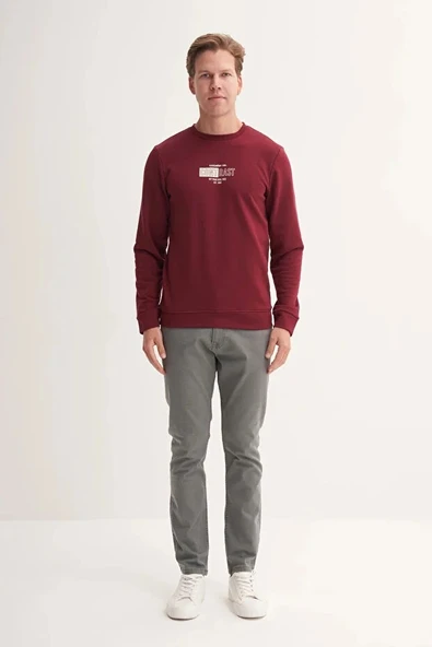 Cazador Slim Fit Mevsimlik 3 İplik Pamuk Karışımlı Sweatshirt-54160 ürün görseli 1