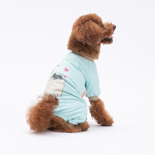 Pawstar Lama&Dog Küçük Irk Köpek Penye Tulum Pijama - 2