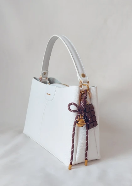 25AA266 Model Sarach Marka Beyaz Renk El ve Omuz Çantası - 2