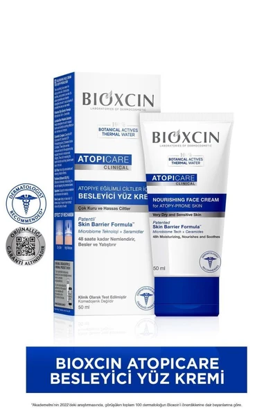 Bioxcin Atopicare Atopi Eğilimli Ciltler İçin Besleyici Yüz Kremi 50 ml - Microbiome, Seramid