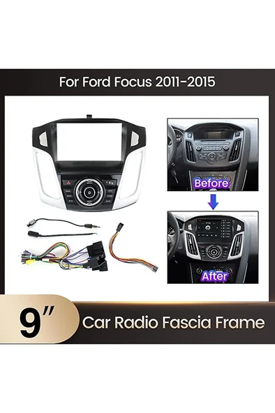 Ford Focus 2012-2017 Multimedya Çerçevesi 9 İnç - 2