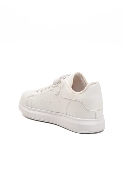 Aspor Beyaz Cırtlı Unisex Çocuk Spor Ayakkabı - Resim 4
