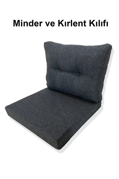 adımshops 1 Adet Bahçe Balkon Mobilyası Minderi Kılıfı (1 ADET MİNDER, 1 ADET KIRLENT Yanlızca Kılıf Gönderile