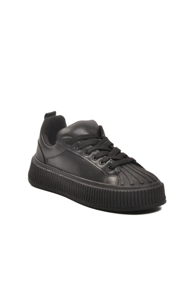 Aspor Siyah Bağcıklı Unisex Spor Ayakkabı - Resim 4