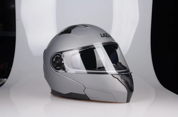 LAZER GOLDEN ÇENE AÇILIR KASK MAT GRİ - 3