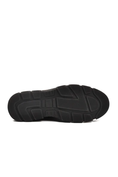 Bulldozer Siyah Nubuk Hakiki Deri Erkek Casual Ayakkabı - Resim 5