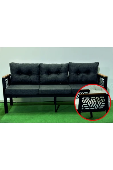 adımshops MELİSA 3lü Balkon-bahçe-kafe Çay Seti Koltuk Oturma Takımı-oturma Grubu,ofis Koltuğu