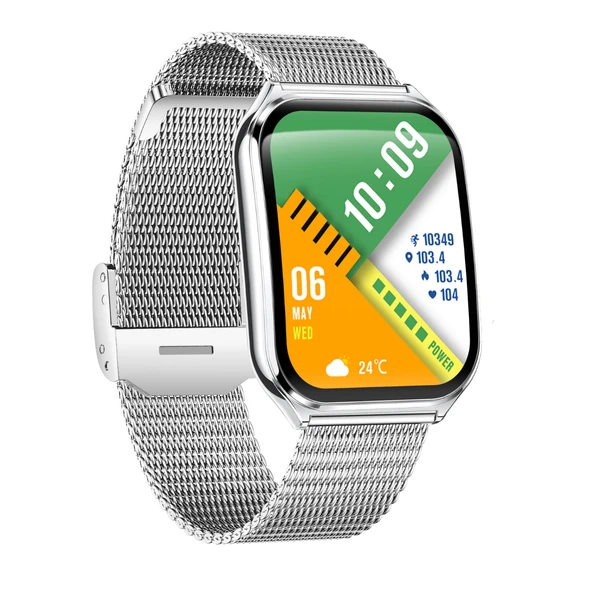 Logia Ultra Thin Edge 48mm Çelik Kasa Metal Kordon Akıllı Saat - 2