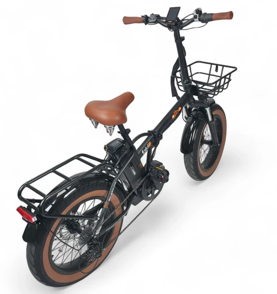 ALBA FOLD F 750 mid OFF ROAD PREMİUM 48V 16Ah(768Wh) SİYAH ZIRHLI LASTİK - Resim 4