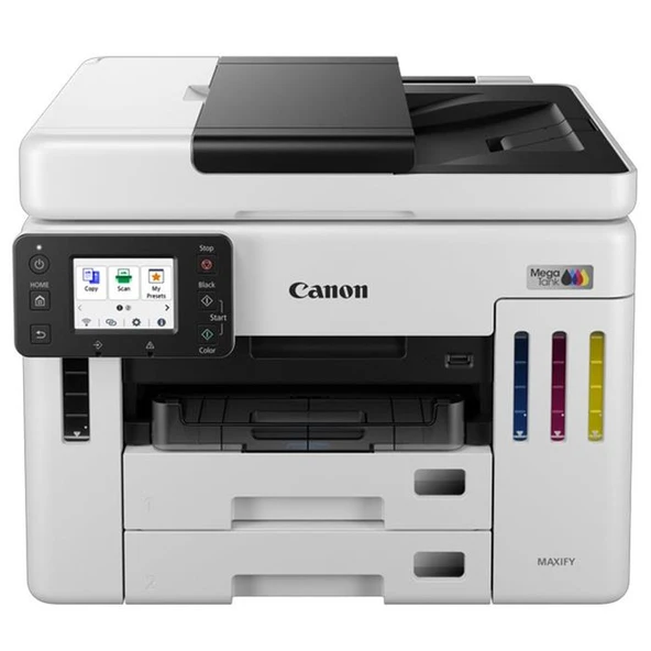Canon Maxify GX7140 Wi-Fi + Tarayıcı + Fotokopi + Faks Renkli Çok Fonksiyonlu Tanklı Mürekkep Püskürtmeli Yazıcı